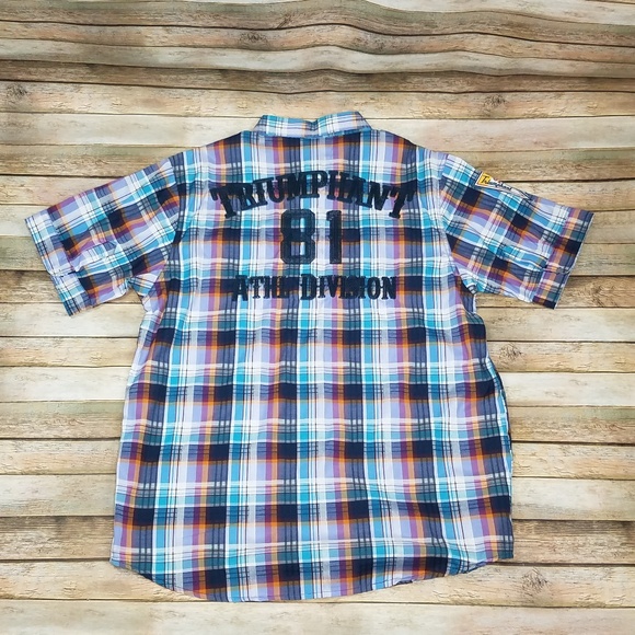 Raw Blue Swagnificent Triumph 81 Plaid Shirt XL - Picture 7 of 8